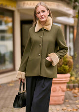 GLORIA - Jacke aus Kaschmir/-Wolle mit Mohair Besatz