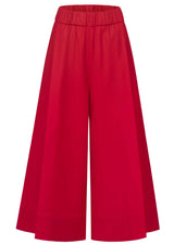 JENNA red - Culotte mit Faltenwurf aus Wolle