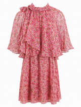 Top FEE Silk pink - Neckholdertop mit Cape